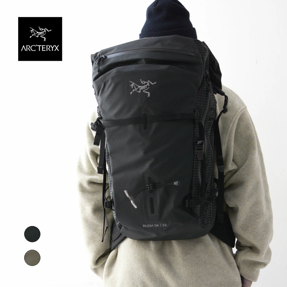 アークテリクスRUSH SK 32 バックパック ブラック中古品 ARC TERYX RUSH SK 32 BACKPACK 